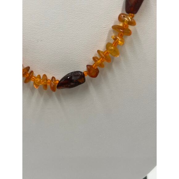 Vintage Baltic Amber Chip
Necklace 17" Graduated Beads
Honey Cognac Screw Clasp - Picture 2 of 9